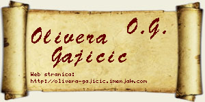 Olivera Gajičić vizit kartica